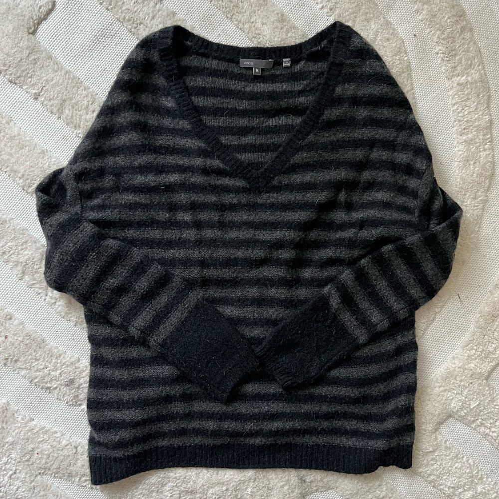 Vince Striped Wool Camel Sweater M